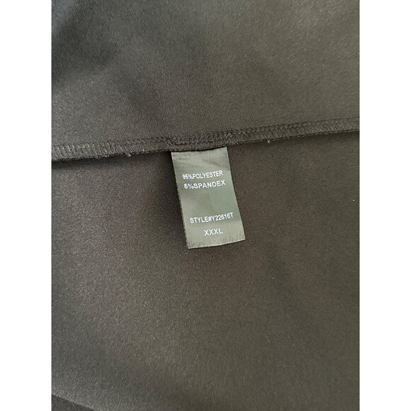 Pomander Place Womens Black Blouse Ruffles Embroidered Cuff Sleeve Size 3XL - Picture 4 of 5